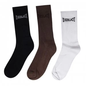 image of Everlast 3 Pack Crew Socks Mens - Blk/Gry/Whi