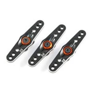 Image of Fastrax 23T Black Aluminium Double Servo Horn (Ko/Sanwa)