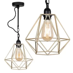 Image of Huber Steampunk Wall Light with Gold Diablo Shade