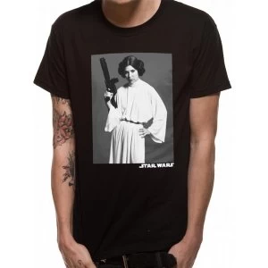 Image of Star Wars - Leia Classic Portrait Mens Large T-Shirt - Black