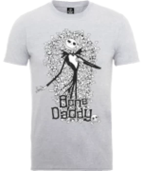 Image of Disney The Nightmare Before Christmas Jack Skellington Bone Daddy Grey T-Shirt - L