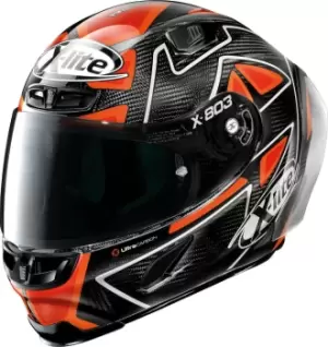 Image of X-Lite X-803 RS Ultra Carbon Replica D. Petrucci Helmet, black-red, Size L, black-red, Size L