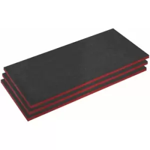 image of Sealey SFPK30R Easy Peel Shadow Foam Red/Black 30mm - Pack of 3