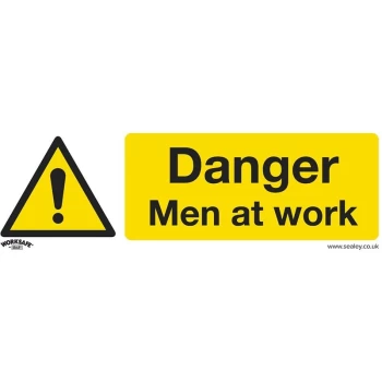 image of Sealey SS46P10 Warning Safety Sign - Danger Men At Work - Rigid Plastic - Pack of 10