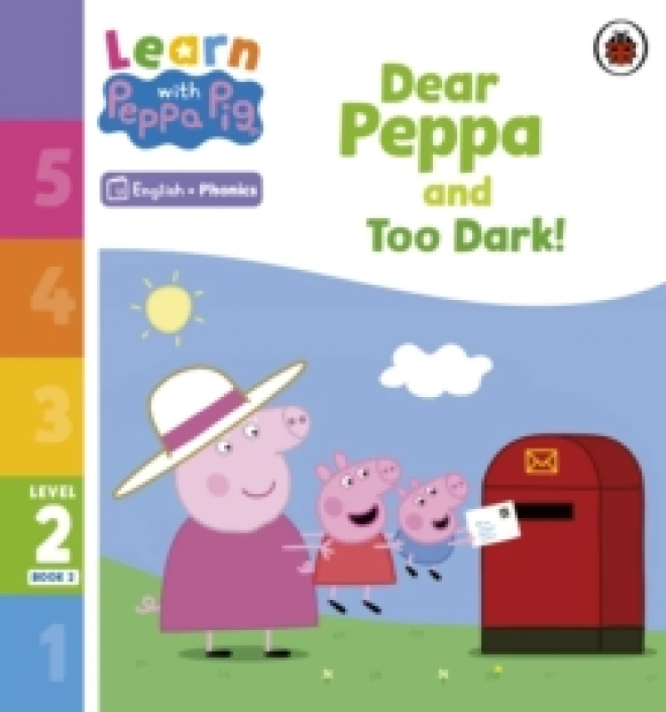 Image of Peppa Pig Learn with Peppa Phonics Level 2 Book 2 - Dear Peppa and Too Dark! (Phonics Reader) Book Multi unisex