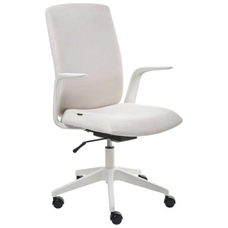 Image of Beliani Office Chair Captain Fabric Light Beige