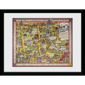 Image of Transport For London Map 2 12" x 16" Framed Collector Print