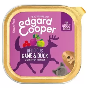 image of Edgard and Cooper Adult Grain Free with Game and Duck Wet Dog Food 150g