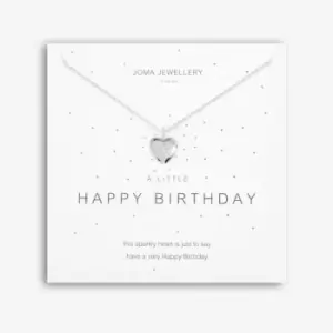 image of A Little Happy Birthday Silver 46cm + 5cm Extender Necklace 5273