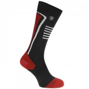 image of Ariat Slimline Performance Socks - Navy/Red