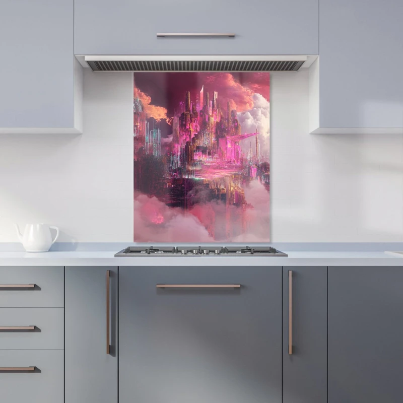 Image of Designer Kitchen Splashbacks Elena Sable: 00063 Kitchen Splashback Size: 600mm x 750mm Multicolor Unisex 600mm x 750mm