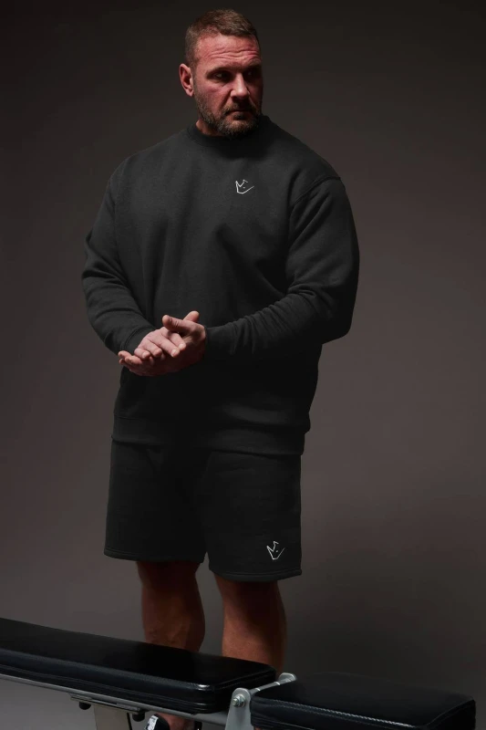 Image of BadRhino BadRhino Men 'Rest Day' Sweatshirt in Black Size: 3X-Large Black XXXL Male 5063589187826