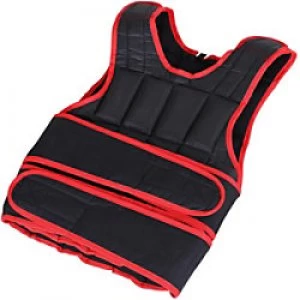 Image of HOMCOM 20kg Metal Sand Weight Adjustable Unisex Trainer Vest Black/Red