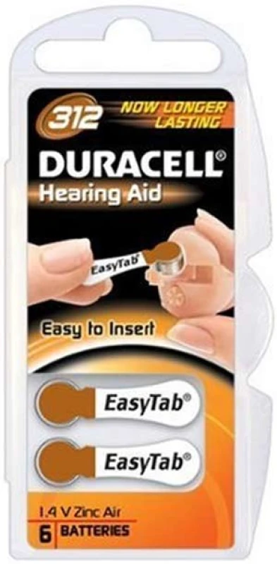 Image of Duracell DA312 household battery Single-use battery Zinc-Air
