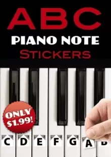 Image of A B C Piano Note Stickers