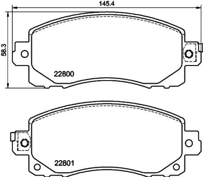 Image of HELLA Brake pad set HELLA 8DB 355 039-161