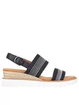 Image of Skechers Desert Kiss Sandals - Navy, Blue, Size 4, Women