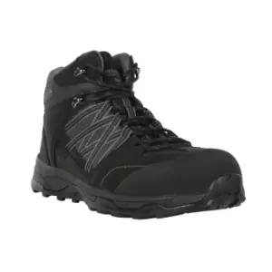 Image of Regatta Mens Claystone Safety Boots (10 UK) (Black/Granite)