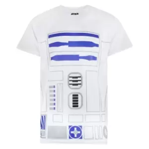 Image of Star Wars Mens R2D2 Costume T-Shirt (L) (White)
