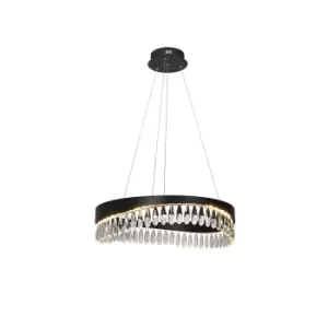 Selene Cylindrical Pendant Ceiling Light Matt Black 3000K