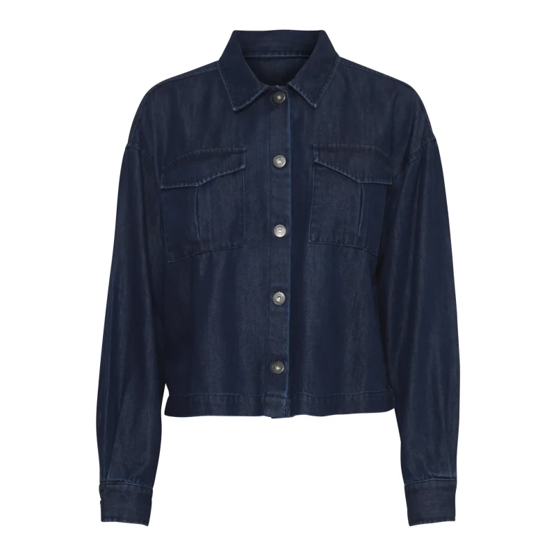 Image of Ichi Womens denim jacket Ichi Aubrey Bleu Female 42