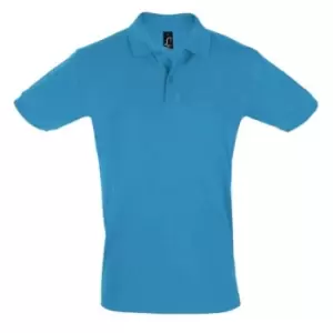 Image of SOLS Mens Perfect Pique Short Sleeve Polo Shirt (L) (Aqua)