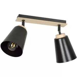 Image of Emibig Atlas Black Twin Ceiling Spotlight 2x E27
