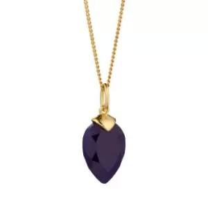 Image of Candy Kite Gold Plated Silver February Birthstone Chalcedony Necklace
