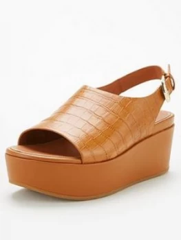 image of FitFlop Eloise City Wedge Sandal - Light Tan, Light Tan, Size 4, Women