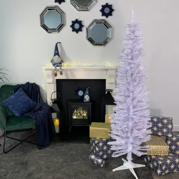 Image of 6ft (180cm) White Pencil Pine Christmas Tree with 321 Tips