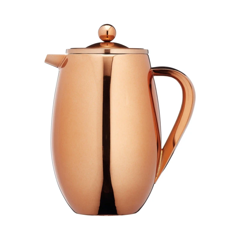 Image of Kitchencraft Stainless Steel Double Walled Insulated 1 Litre Cafetiere Copper