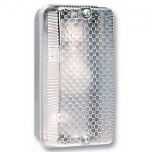 Image of Eterna 100W IP65 BC B22d Aluminium Base Polycarbonate Diffuser Bulkhead
