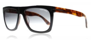 Image of Tom Ford Morgan Sunglasses Shiny Black Havana 05B 57mm