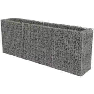 Image of Gabion Raised Bed Galvanised Steel 270x50x100cm Vidaxl Silver