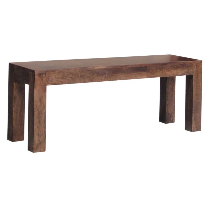 Image of Jaipur Furniture Ltd Bench Small - Mango Wood - L35 x W118 x H45cm - Dark Finish in Brown Brown Unisex