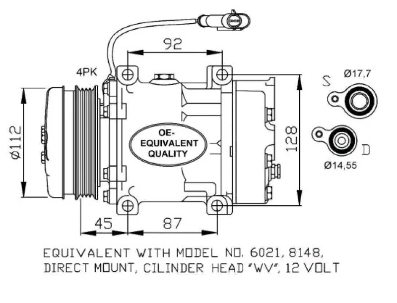 Image of NRF 32759 AC Compressor EASY FIT PAG 46, with seal ring, with gaskets/seals Compressor,air conditioning (447)
