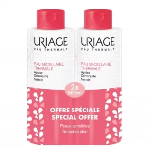 image of Uriage Thermal Micellar Water for Sensitive Skin 2 x 500ml (Special Offer)