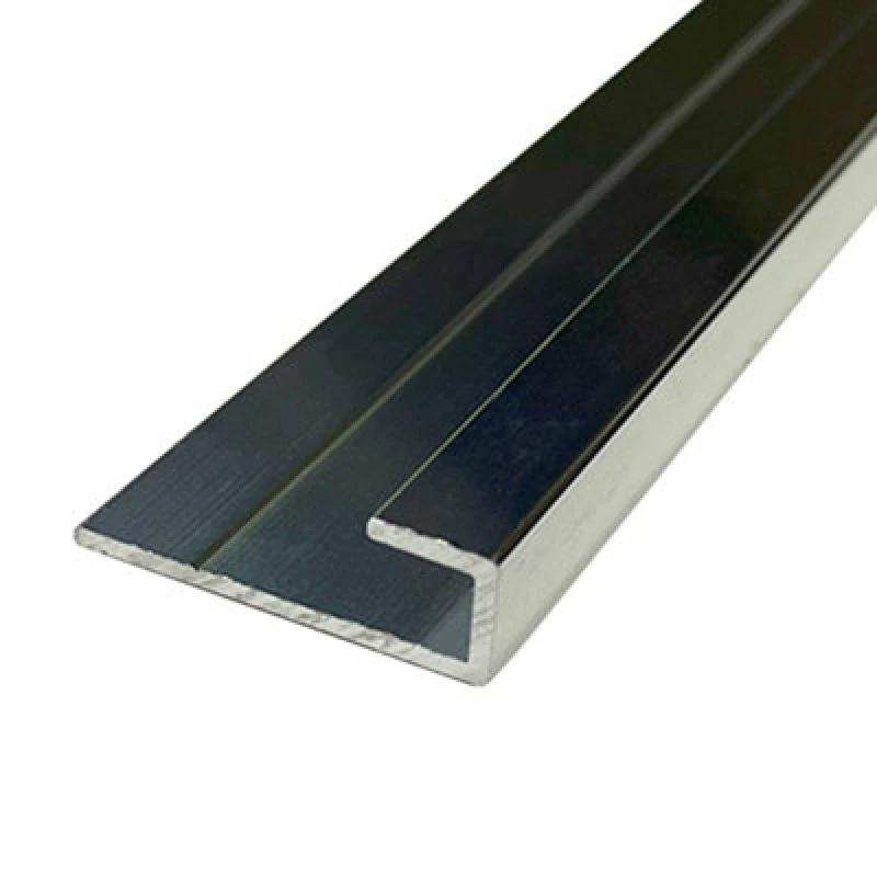 Image of Splashwall Polished Panel End Cap (L)2440mm (W)31mm (T)4mm - Silver Effect