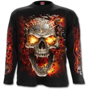 image of SkullBlast Mens Large Long Sleeve T-Shirt - Black