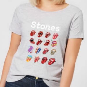 Image of Rolling Stones No Filter Tongue Evolution Womens T-Shirt - Grey - 3XL