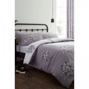Image of Catherine Lansfield Floral Bouquet Reversible Duvet Set