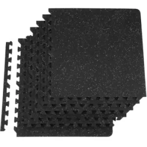 Image of VEVOR 6 PCS 1/2" Thick Gym Floor Mats, 24" x 24" EVA Foam & Rubber Top Interlocking Workout Floor Mats with 24 sq.ft Coverage, Waterproof Exercise Puz