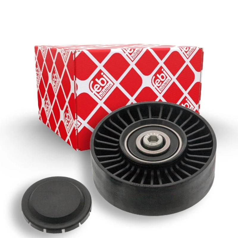 Image of FEBI BILSTEIN 34172 Idler Pulley with screw Plastic Deflection/Guide Pulley,v-ribbed belt (312)