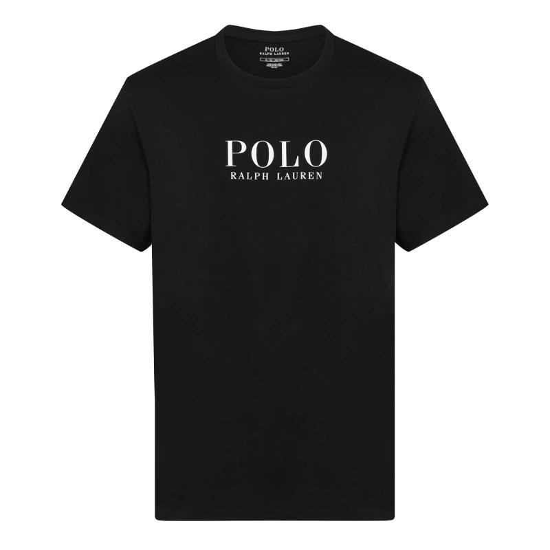 Image of Polo Ralph Lauren Lounge Logo Cotton Jersey T-Shirt Black L