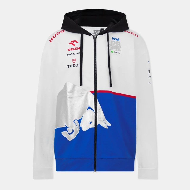 Image of Hugo X Racing Bulls Full Zip Hoodie White male XL