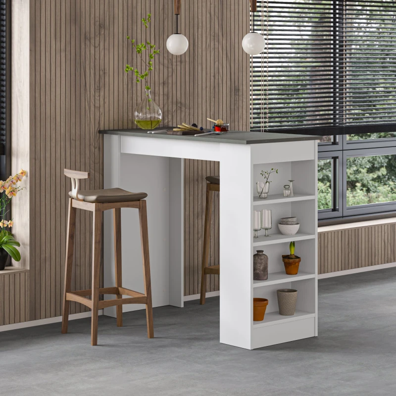 Image of DECORTIE Decortie - Swallow Bar Table - Retro Grey / White - Retro Grey M.MM.23433.5