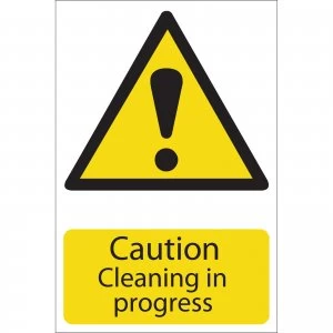 Image of Draper Caution Cleaning in Progress Sign 200mm 300mm Standard