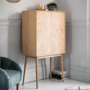Image of Crossland Grove Lisbon 2 Door Cocktail Cabinet 850X430X1570Mm Brown