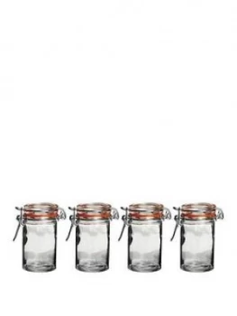 image of Premier Housewares Glass Storage Jars Set Of 4