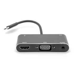 Image of Dynamode - USB-C Type-C to HDMI 4K/VGA/Audio/USB3 Adapter (Black)
